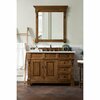 James Martin Vanities Brookfield 48in Single Vanity, Country Oak w/ 3 CM Ethereal Noctis Quartz Top 147-114-5276-3ENC